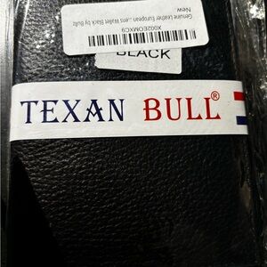 Texan Bull Men's Black Leather Wallet